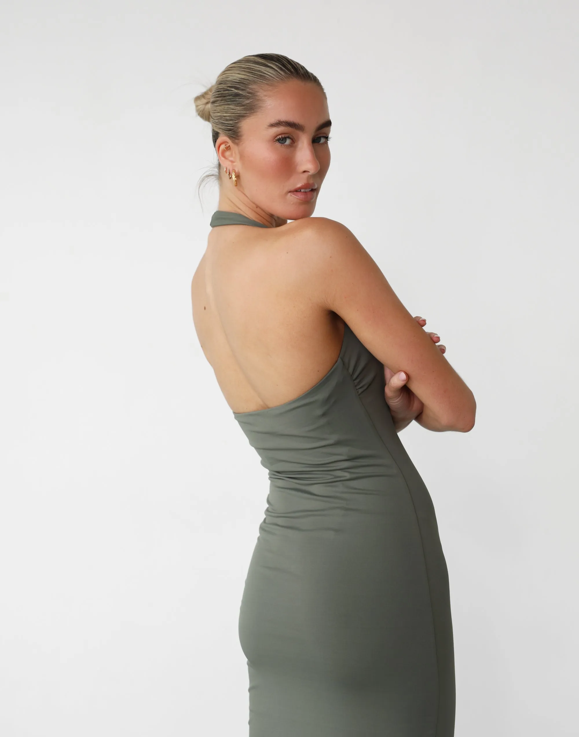 Veena Maxi Dress (Khaki)