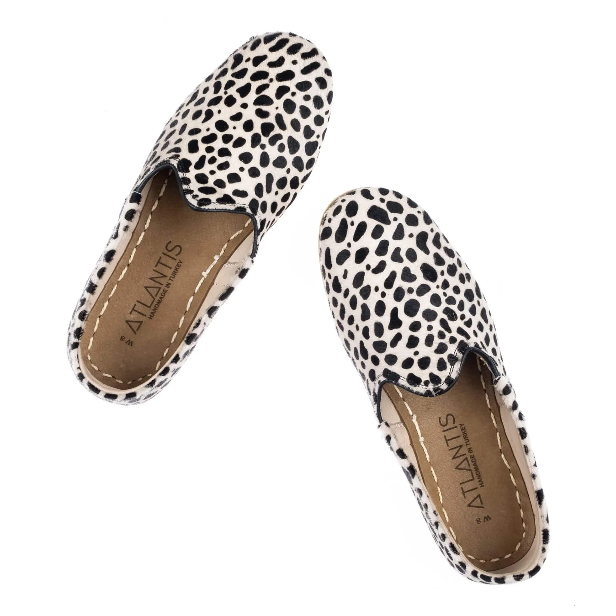 Women's Black Dots Slip On Shoes