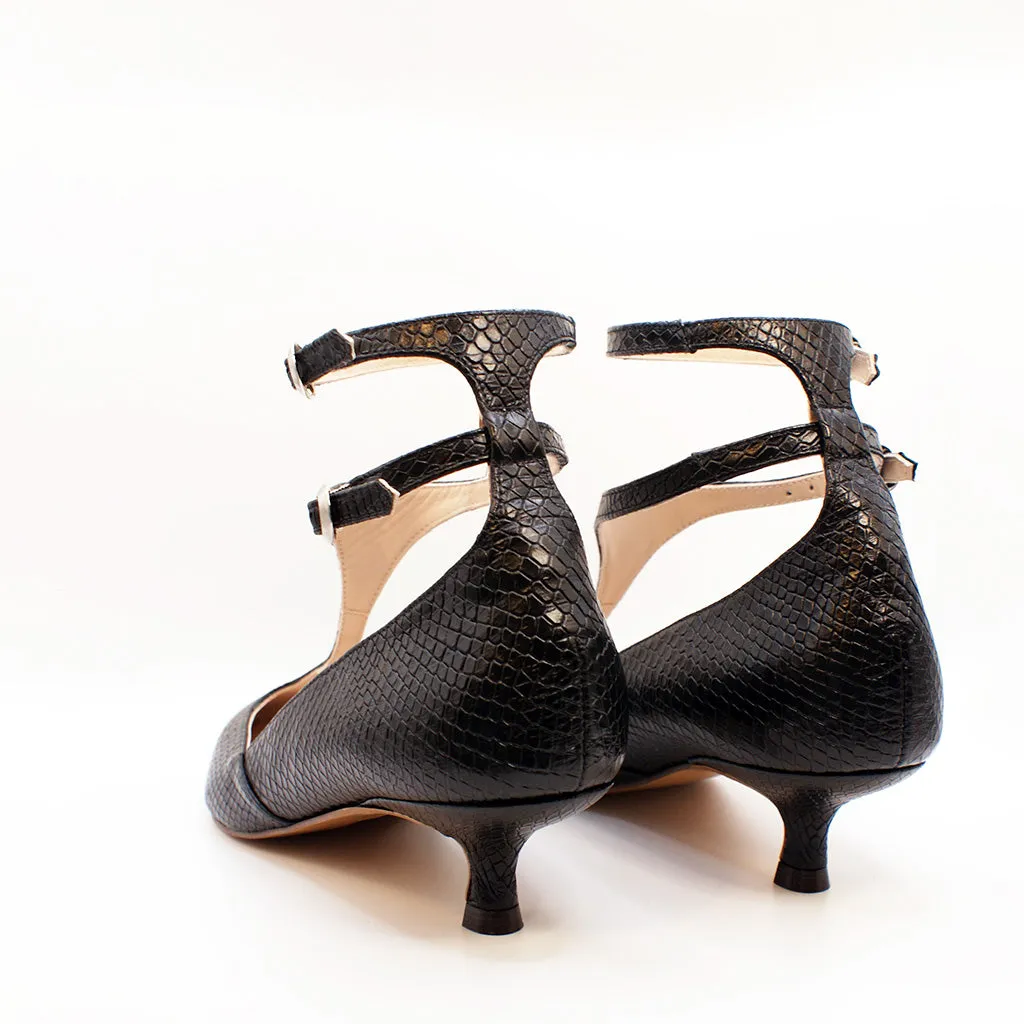 Zapatos Honey Black Python - Sabinis